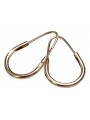 "Original Vintage No Stones 14K Rose Gold Hoop Earrings" ven016 ven016