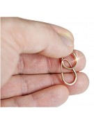 "Original Vintage No Stones 14K Rose Gold Hoop Earrings" ven016 ven016