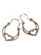 Sterling silver rose gold plated Gipsy earrings, No Stone ven024rp