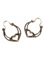 Sterling silver rose gold plated Gipsy earrings, No Stone ven024rp