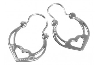 Boucles d'oreilles vintage en argent sterling 925, Pas de pierre ven024s