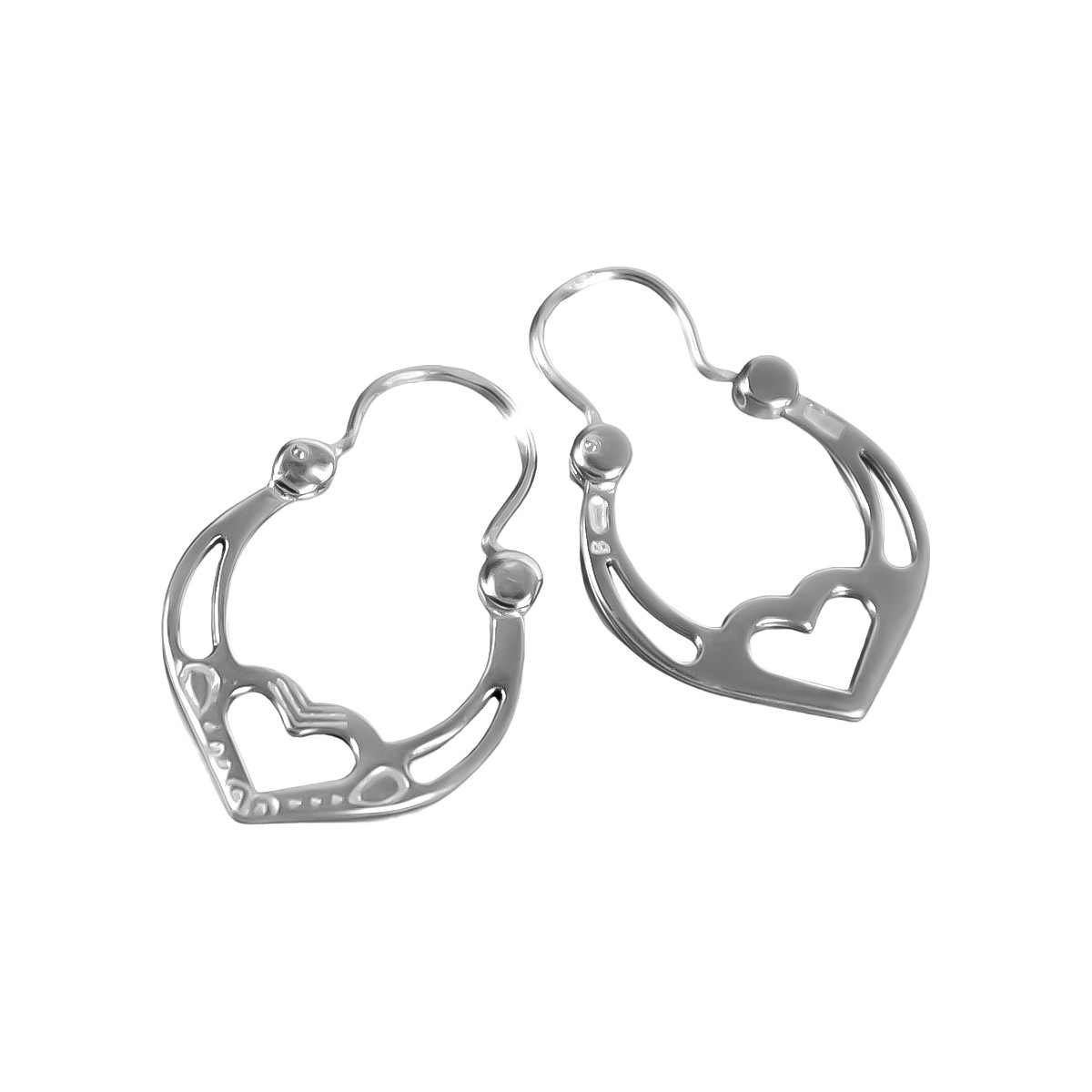 Boucles d'oreilles vintage en argent sterling 925, Pas de pierre ven024s