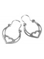 Boucles d'oreilles vintage en argent sterling 925, Pas de pierre ven024s