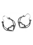 Boucles d'oreilles vintage en argent sterling 925, Pas de pierre ven024s