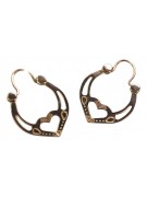 "Boucles d'oreilles Gipsy Vintage en or rose 14 carats 585 sans pierres" ven024 ven024