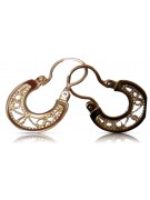 Boucles d'oreilles Gipsy Vintage en or rose 14 carats 585 sans pierres  ven025 ven025