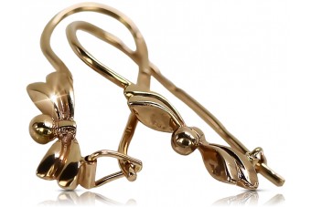 "Keine Steine Originales Vintage-Roségold 14k 585 Gold Ohrringe" ven032 ven032