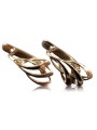 "Vintage 14K Rose Gold Leaf Earrings without Stones" ven035 ven035