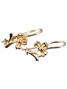 "Original Vintage 14K Rose Gold Flower Earrings with No Stones" ven036 ven036