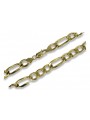 Italian Yellow Gold Figaro Bracelet with Diamond Cut Stones cb010