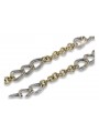 Italian 14K Yellow Gold Bracelet with White Gold Accents cb073