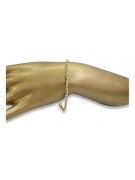 Pulsera trenzada de corte de diamante en oro amarillo italiano 14k cb074y