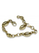 Bracelet en or jaune vintage avec pierres précieuses variées cb106