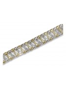 Bracelet Vintage en Or Jaune et Blanc 14K, 18,5c cb130