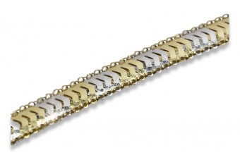 Vintage 14K Yellow Gold Bracelet with White Gold Accents cb131yw