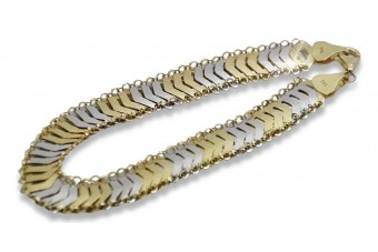 Bracelet Vintage en or rose italien avec pierres précieuses variées cb131yw