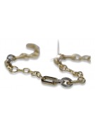 Bracelet en or italien 14 carats jaune et blanc, 18,5c cb148yw