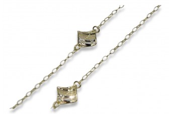 14K Gelb- & Weißgold, 65c Schmuckstück cc070yw