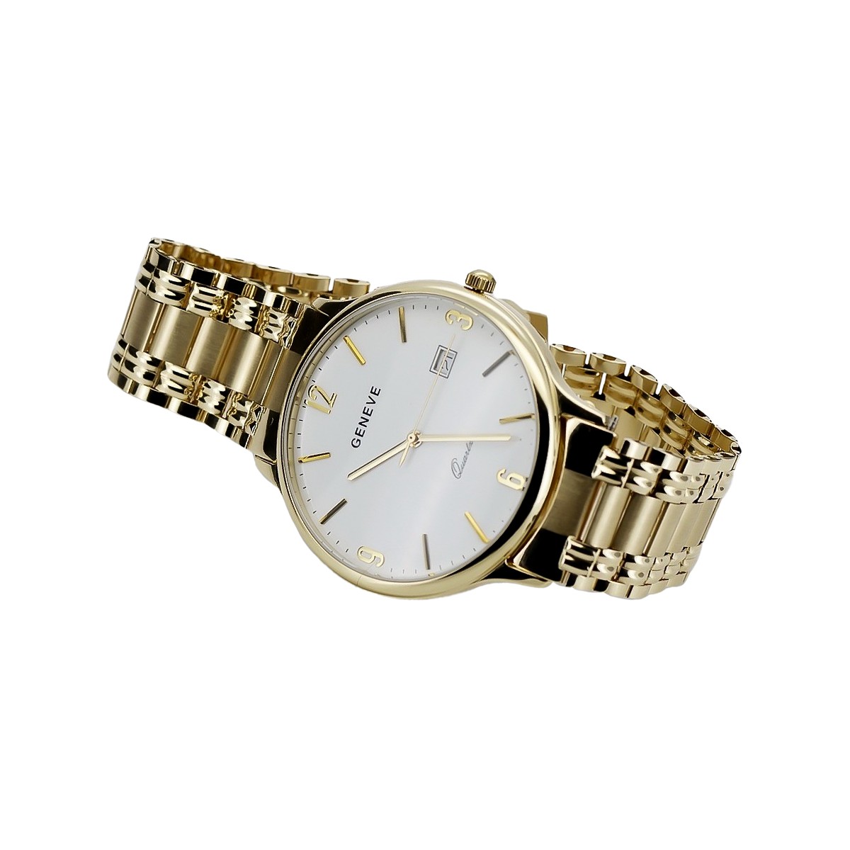 Reloj de oro para hombre Geneve ★ zlotychlopak.pl ★ Pureza de oro 585 333 Precio bajo!