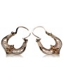 "Boucles d'oreilles Gipsy Vintage en or rose 14 carats 585 sans pierres" ven041 ven041