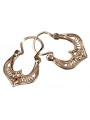 "Pendientes Gipsy Vintage en Oro Rosa Antiguo de 14k Sin Piedras" ven041 ven041