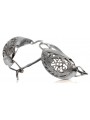 Boucles d'oreilles vintage en argent sterling 925, Pas de pierre ven023s