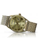 Gold men's watch Geneve ★ zlotychlopak.pl ★ Gold purity 585 333 Low Price!