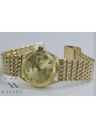 Gold men's watch Geneve ★ zlotychlopak.pl ★ Gold purity 585 333 Low Price!