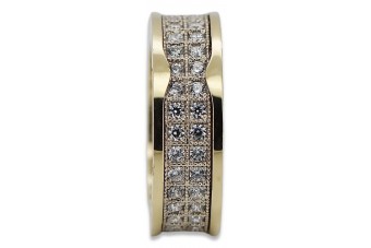 "Inel elegant pentru doamne din Aur galben 14k 585 cu Zircon, stil Bulgari" crc006yw crc006yw