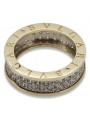 Russischer sowjetischer rosafarbener 14-karätiger 585-Gold-Vintage-Ring vrn001