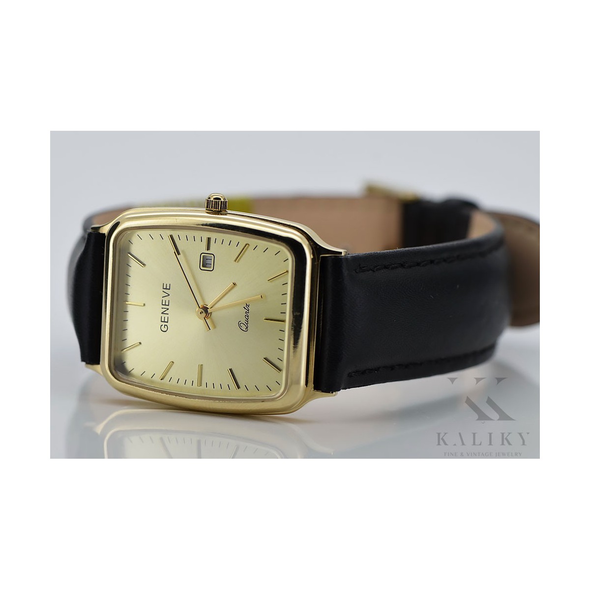 Reloj de oro para hombre Geneve ★ zlotychlopak.pl ★ Pureza de oro 585 333 Precio bajo!