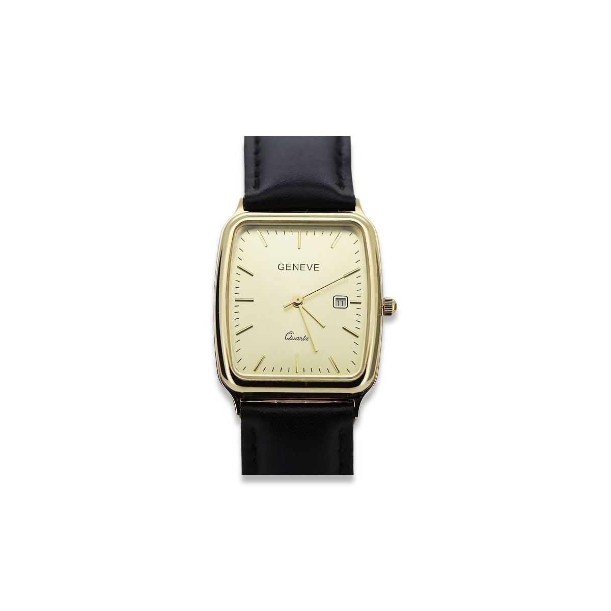 Reloj de oro para hombre Geneve ★ zlotychlopak.pl ★ Pureza de oro 585 333 Precio bajo!