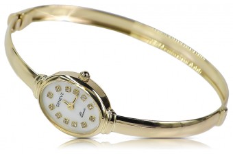 Montre Geneve en or jaune 14 carats Lady Gift lw014y