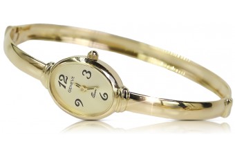 14K жълто злато италиански часовник за дама Geneve Lady Gift lw015y