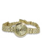 Damen Genf Armbanduhr aus 14 Karat Gelbgold lw028y