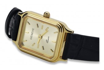 14 Karat Gelbgold Damen Geneve Uhr lw023y