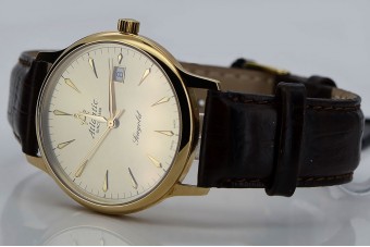 Zegarek męski złoty 14k, cyferblat w stylu atlantyckim mw005y