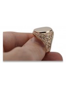 Rose russe Bijoux en or soviétique bague homme