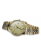 Montre homme en or jaune italien 14k 585 Genève mw017y&mbw018y