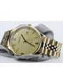 Montre homme en or jaune italien 14k 585 Genève mw017y&mbw018y