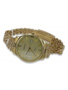 Montre homme en or jaune italien 14k 585 Genève mw017y&mbw018y