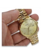 Italienische Gelbgold 14k 585 Herrenuhr Genf - Luxusstil mw017y&mbw018y