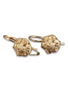 "Boucles d'oreilles feuille vintage en or rose 14 carats 585 sans pierres" ven207 ven207