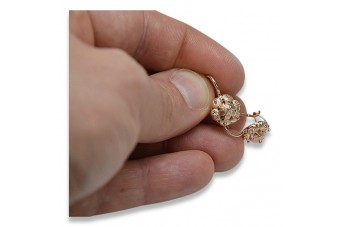 "Оригинални ретро обици без камъни от 14k розово злато" ven207 ven207