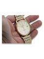 Gold men's watch Geneve ★ zlotychlopak.pl ★ Gold purity 585 333 Low Price!