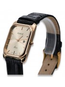 Gold men's watch Geneve ★ zlotychlopak.pl ★ Gold purity 585 333 Low Price!