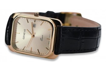 Reloj de hombre de oro rosa de 14 quilates Geneve mw001r