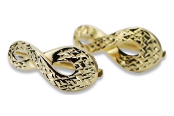 Pendientes de oro amarillo 14k, Sin piedra cen045y