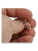 Vintage Rose Gold Flower Earrings in 14K White Gold ven141