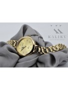 14k żółte złoto, Złoty cyferblat Geneve Lady Gift lw038y